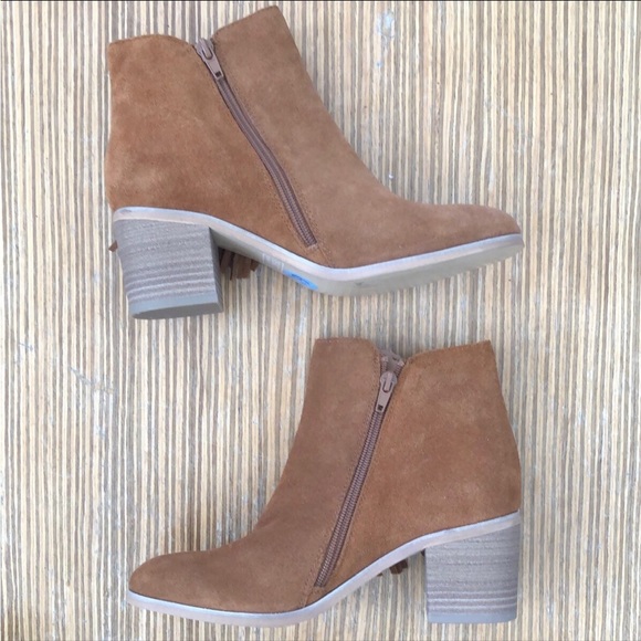 Reaction Kennerh Cole Suede Leather Fringe Booties Boots 6.5 - Picture 5 of 8